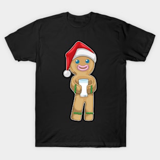 Gingerbread man Christmas Milk T-Shirt